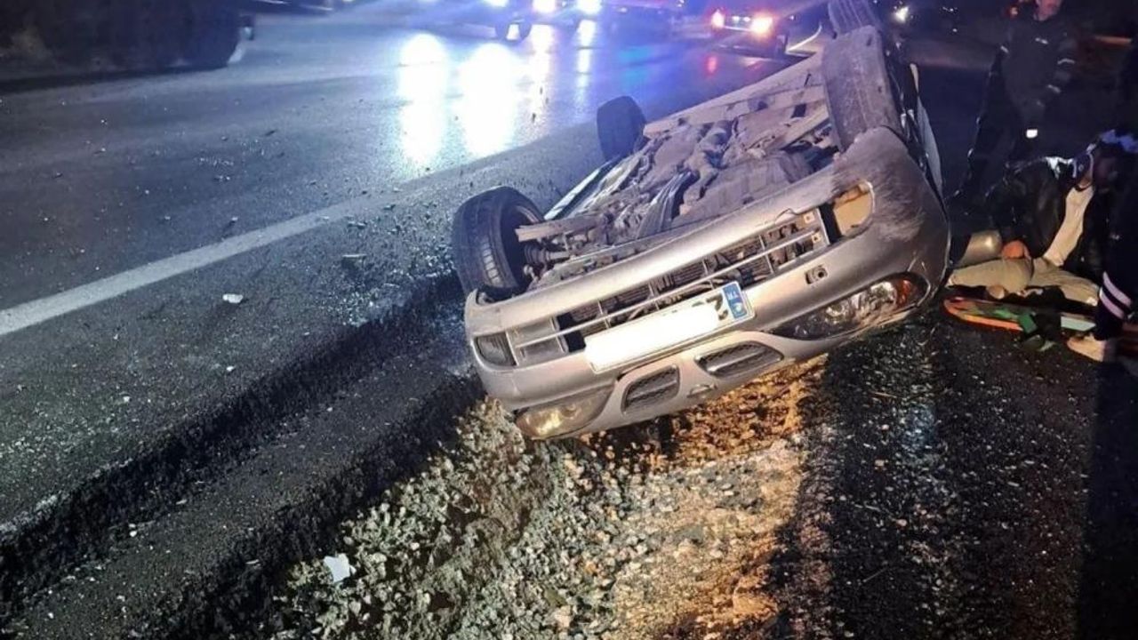 Elazığ’da otomobil takla attı: Yaralılar var