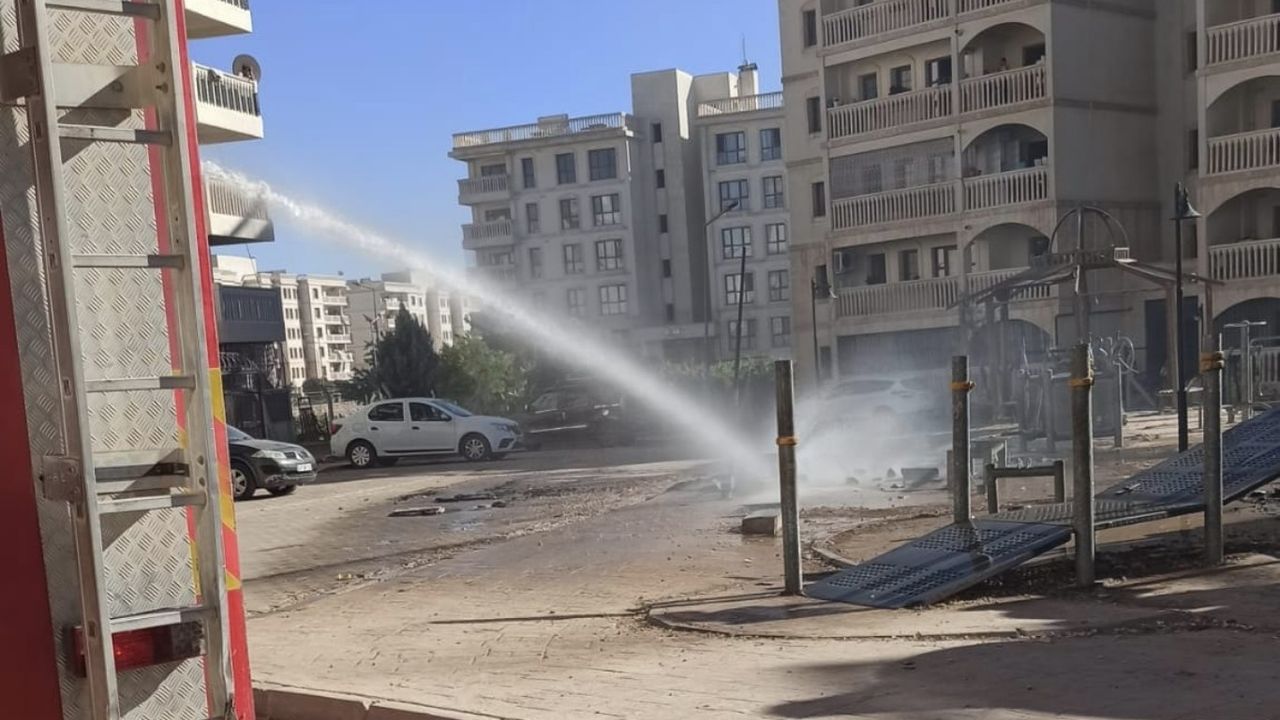 Mardin’de çocuk oyun parkı ateşe verildi