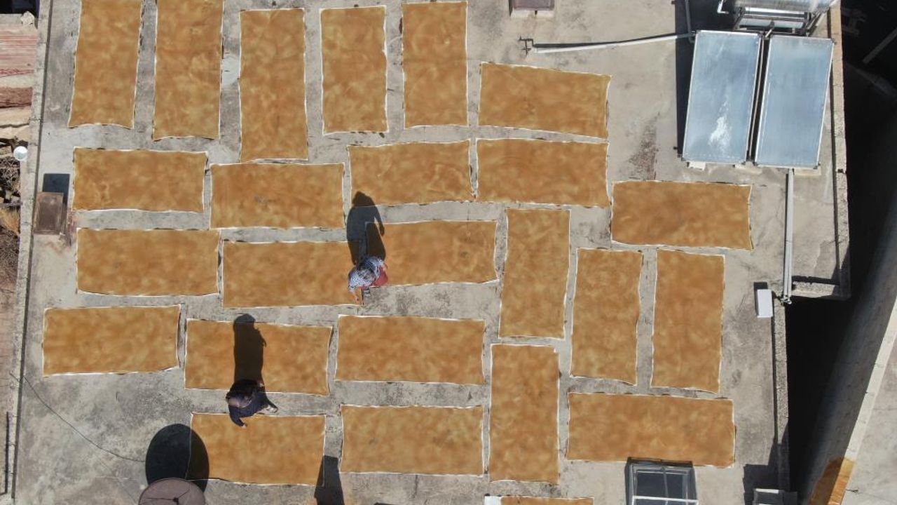 Gaziantep'te kadınların pestil mesaisi başladı