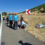 Takla atan araçta 6 kişi yaralandı