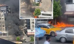Diyarbakır’da seyir halindeki minibüs alev aldı