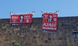 Diyarbakır Surlarındaki İmamoğlu pankartlarına polis el koydu