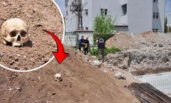 Temel kazısında insana ait kafatası ve kemikler bulundu