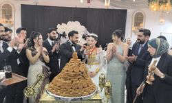 Diyarbakır’da düğün pastası yerine 21 katlı tescilli burma kadayıfı