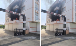 Diyarbakır'da bir evin balkonunda yangın çıktı