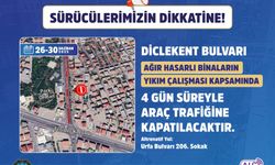 Diyarbakır’da önemli cadde trafiğe kapanıyor