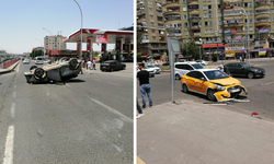Diyarbakır'da korkutan kaza: Araç takla attı, 3 kişi yaralandı