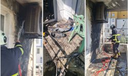Apartmanın balkonundaki piknik tüpü patladı