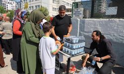 YKS öncesi simit ve ayran dağıtıldı
