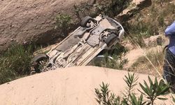 Şarampole yuvarlanan araçta bir kişi can verdi