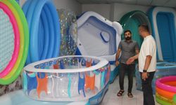 Batman'da şişme havuz sezonu açıldı