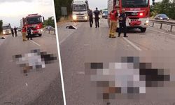Katliam gibi kaza; Cesetler yola savruldu
