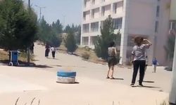 Kız yurdu bahçesinde korkutan yangın