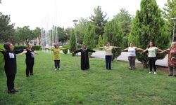 Diyarbakır’da kadınlar sabah sporunda bir araya geldi