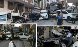 Kontrolden çıkan vinç dehşet saçtı; faciadan dönüldü