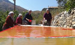 Kazanlar pestil için kaynıyor