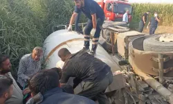 Diyarbakır’da beton mikseri sulama kanalına düştü: 2 yaralı