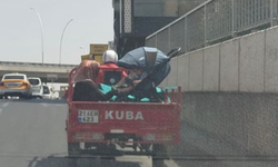Diyarbakır’da yürekleri ağıza getiren görüntü: Motosiklet kasasında bebek!