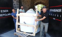 Diyarbakır’da evden çıkan sır: 3 metrelik tarihi pitos müze bahçesine taşındı