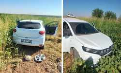 Diyarbakır'da otomobil tarlaya uçtu: Yaralılar var