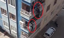 Diyarbakır'da balkon faciası son anda önlendi