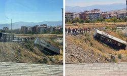 Elazığ’da otobüs şarampole yuvarlandı