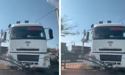 Diyarbakır'da freni boşalan tır, refüje çıktı