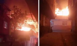 Diyarbakır’da iki katlı binada korkutan yangın