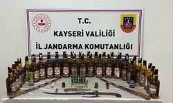 Kayseri'de 50 şişe sahte alkol ele geçirildi
