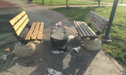 Diyarbakır’da parklarda banklar ateşe verildi, çöpler saçıldı