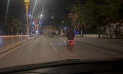 Elektrikli bisikletle şaşırtan görüntü