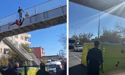 Diyarbakır’da korku dolu anlar; Bir anda kendini boşluğa bıraktı