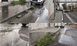 Patlayan su boruları yüzünden içme suları ziyan oluyor