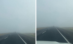 Diyarbakır-Silvan karayolunda yoğun sis: Görüş mesafesi 10 metreye düştü