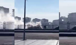 Diyarbakır’da seyir halindeki taksi alev aldı