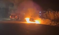 Kullandığı aracı ateşe verdi