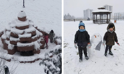 Çocuk kahkahaları karla buluştu: Diyarbakır’da beyaz sevinç