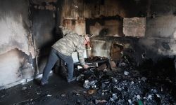 Ev yangınında mutfak küle döndü