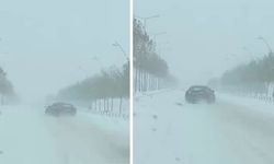 Diyarbakır’da kaygan yolda korku dolu anlar: Facia kıl payı atlatıldı