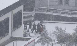 Bu görüntüler Diyarbakır’dan: Öğrenciler karda halay çekti