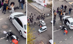 Diyarbakır’da kuryeye otomobil çarptı: Yola savrulan sürücü yaralandı