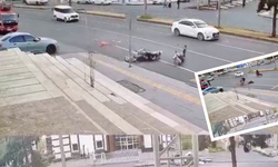 Diyarbakır’da korku dolu anlar: Yolun karşısına geçen kadına motosiklet çarptı