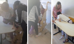 Skandal görüntüler: Otizmli öğrenciler ders boyunca sıralara bağlandı