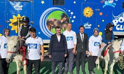 Diyarbakır’da çocuklar pony atlarla buluştu