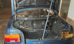 Park halindeki otomobil alevlere teslim oldu