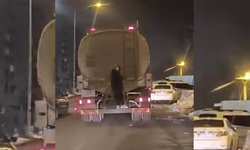 Diyarbakır’da yürekleri ağza getiren görüntü: Tankerin arkasında yolculuk