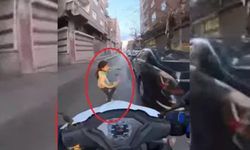 Diyarbakır’da bir çocuk, motosikletin altında kalmaktan son anda kurtuldu