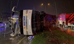 Samsun'da yolcu otobüsü devrildi: Yaralılar var