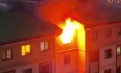 Yangın çıkan evde tüp patladı