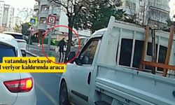 Diyarbakır’da trafik magandası kaldırıma çıktı, işte o anlar!